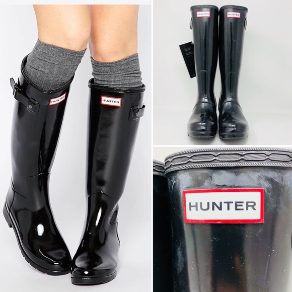 Hunter Shoes - HUNTER ORIGINAL TALL GLOSSY BOOTS Sz7
